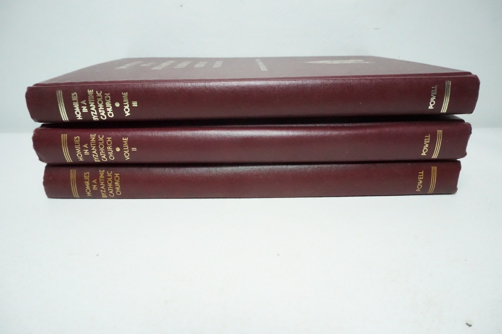 Homilies in a Byzantine Catholic church Book Vol 1-3 1984 Rare George C. Powell