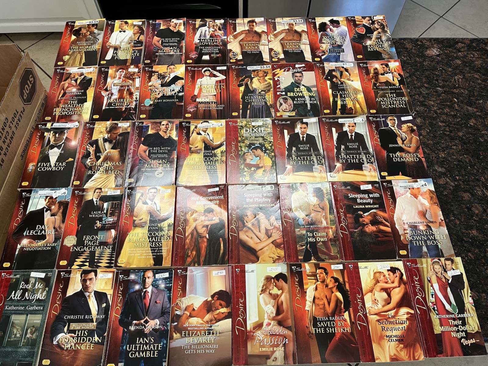 20 Random Silhouette Desire Edition Paperbacks Lot Books Steamy Romances