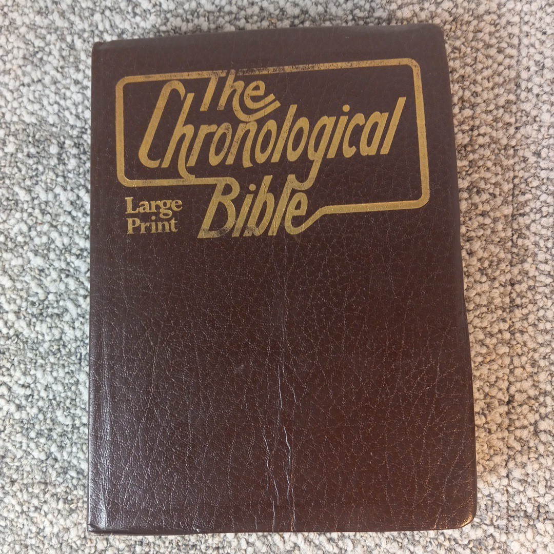The Chronological Bible Large Print KJV 1977 Ed Reese Gaddy Leather Back
