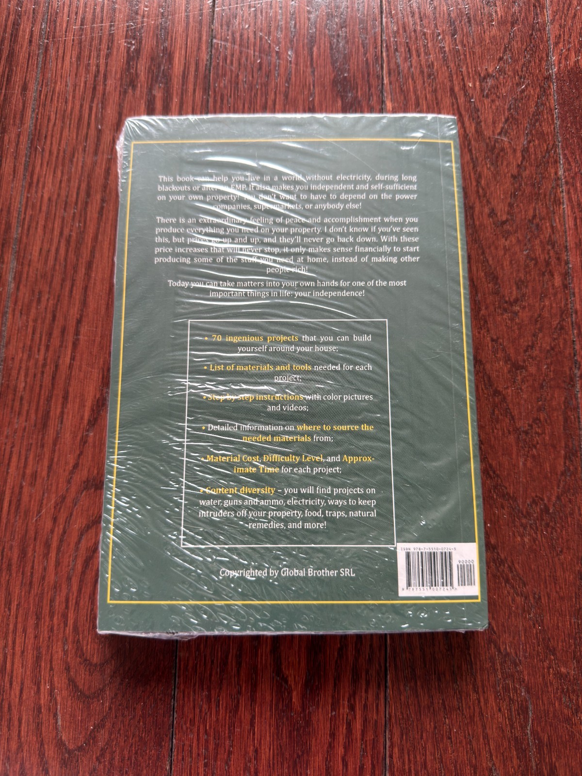 No Grid Survival Projects Hardcover New Sealed Self-Sufficiency Homestead