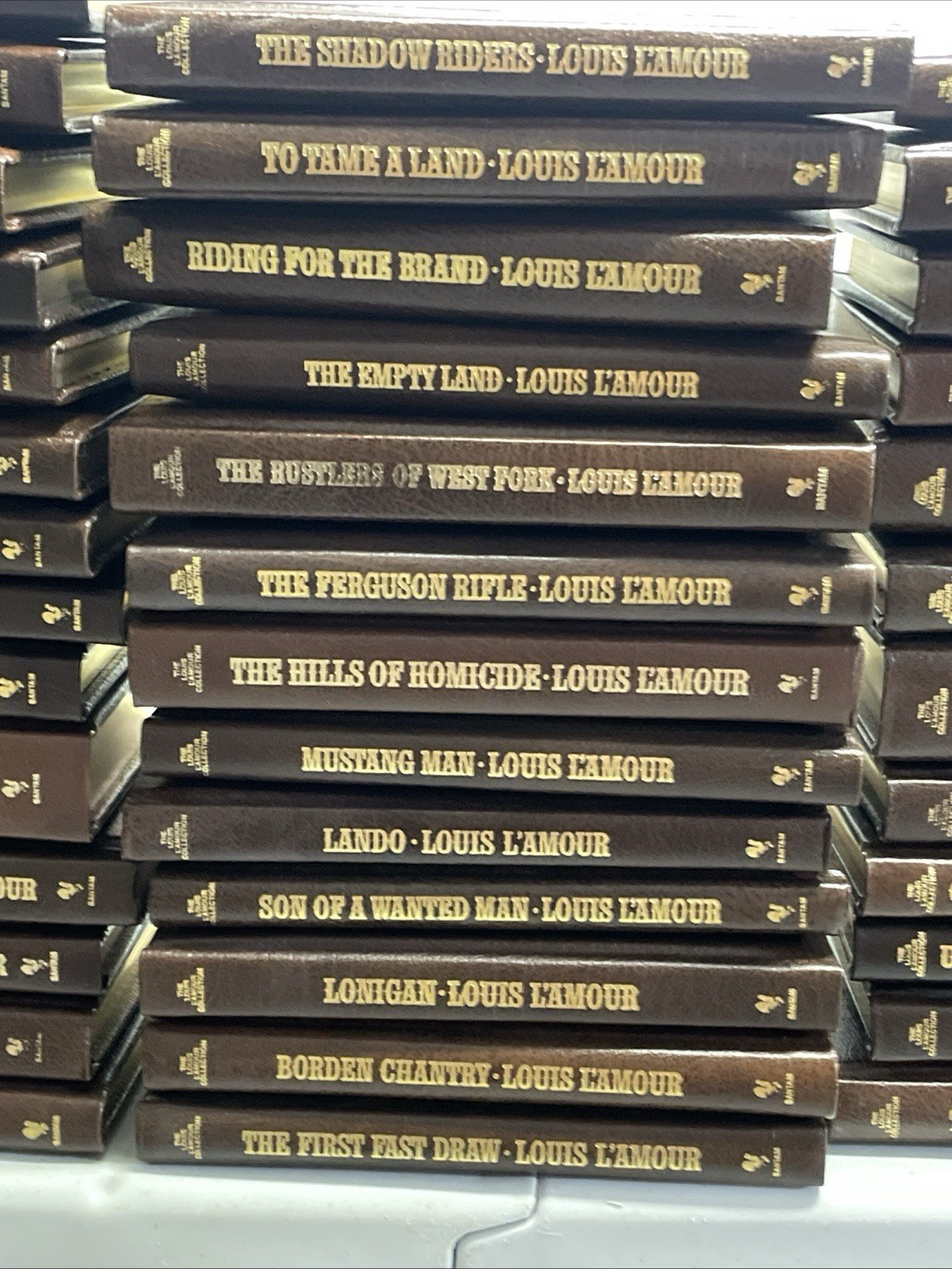 Louis L’Amour Leather Hardcover Collection Pick Your Title Gold Gilt Pages
