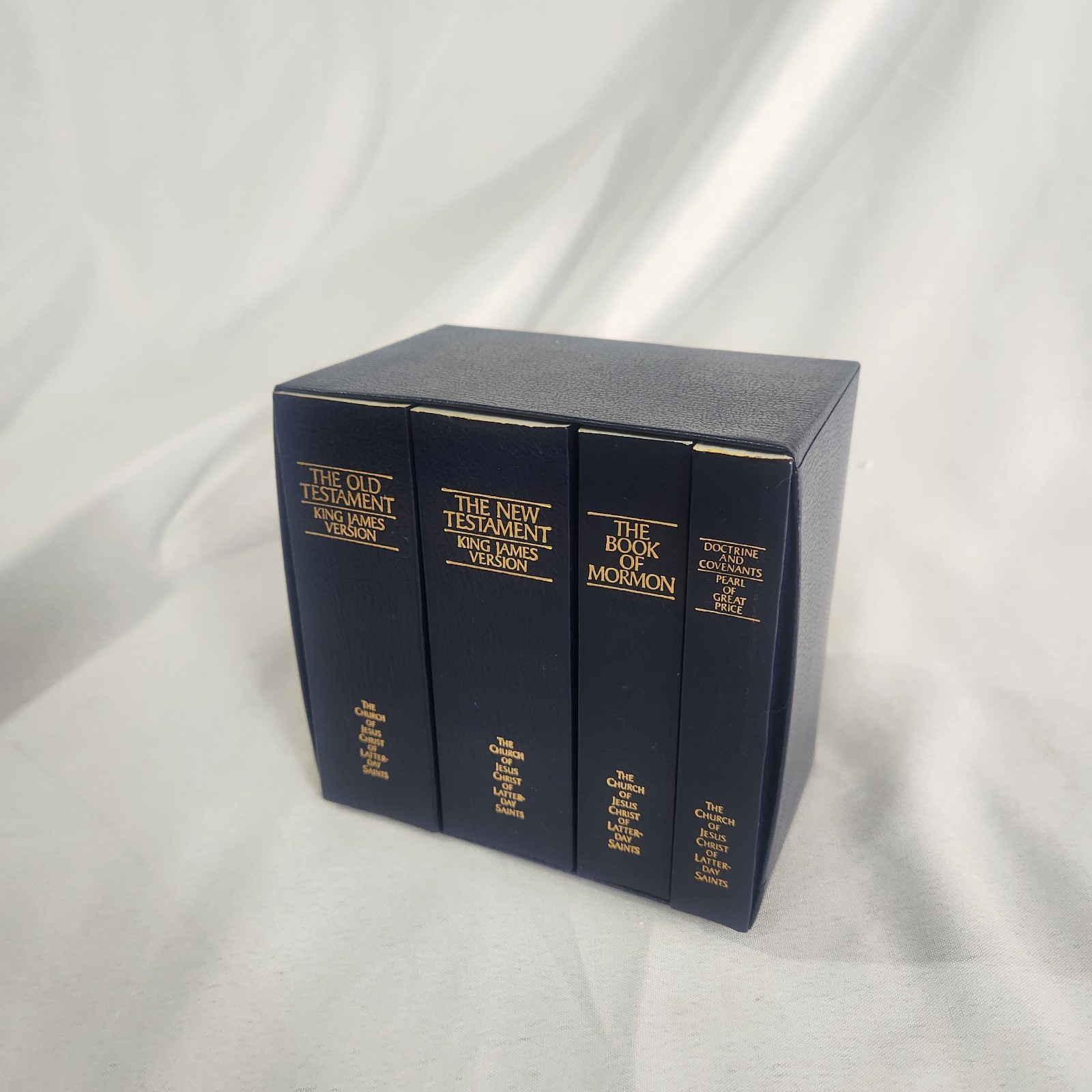 Box Set Pocket Scripture Set Tiny Holy Bible Book of Mormon LDS Triple Combo