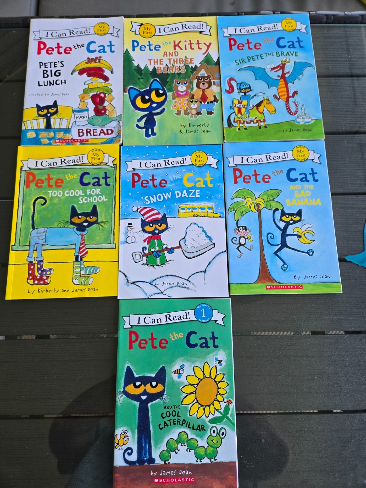 Lot of 7 Pete the Cat I Can Read My First Reading & Beginning Reading Books
