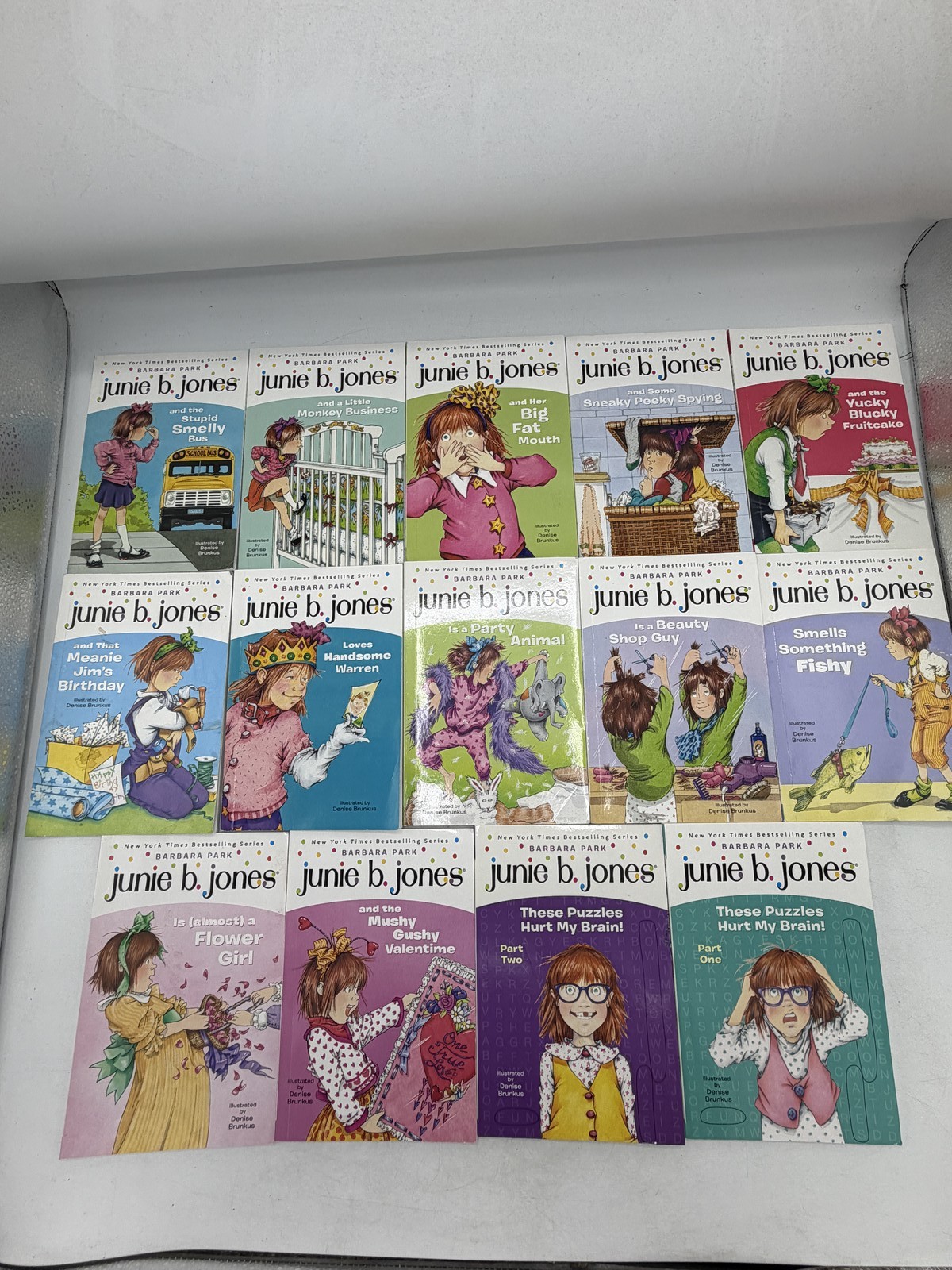 Junie B. Jones Collection 1 Box Set 12 Books + Puzzle Books Barbara Park