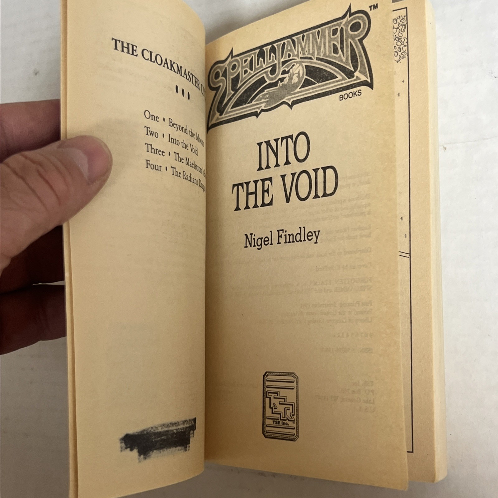 Spelljammer Into The Void By Nigel Findley 1991 TSR 1st Ed Cloakmaster Cycle #2