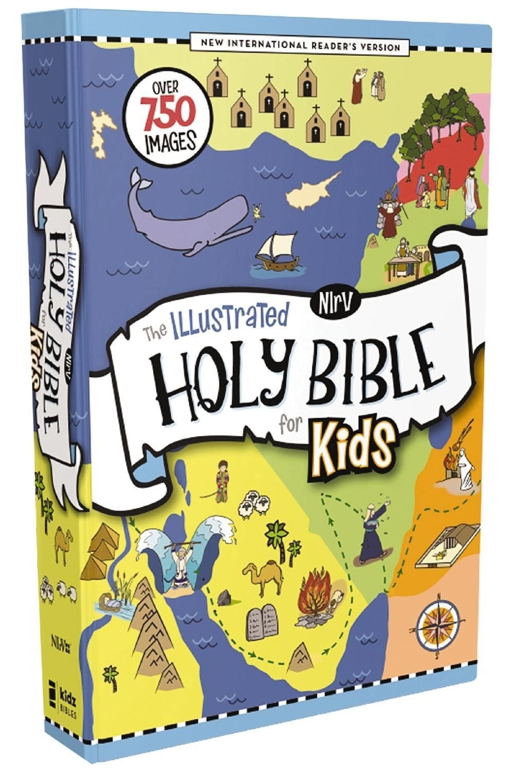 NIrV, The Illustrated Holy Bible for Kids, Hardcover, Full Color, Comfort Print: