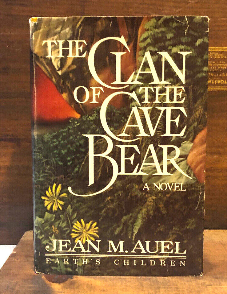 THE CLAN OF THE CAVE BEAR Jean M Auel 1980 Crown HCDJ 1st Edit 1st Print VG+ BCE