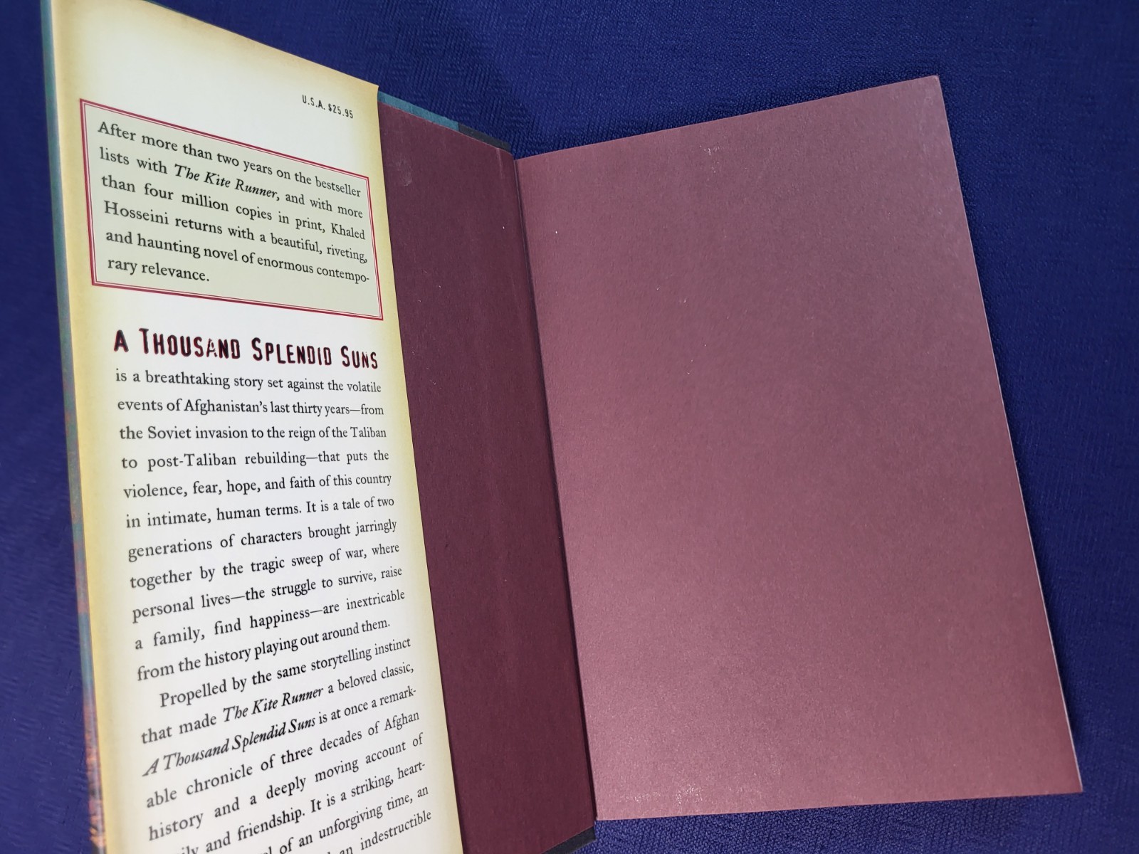 A Thousand Splendid Suns – Hardcover By Khaled Hosseini – Like New