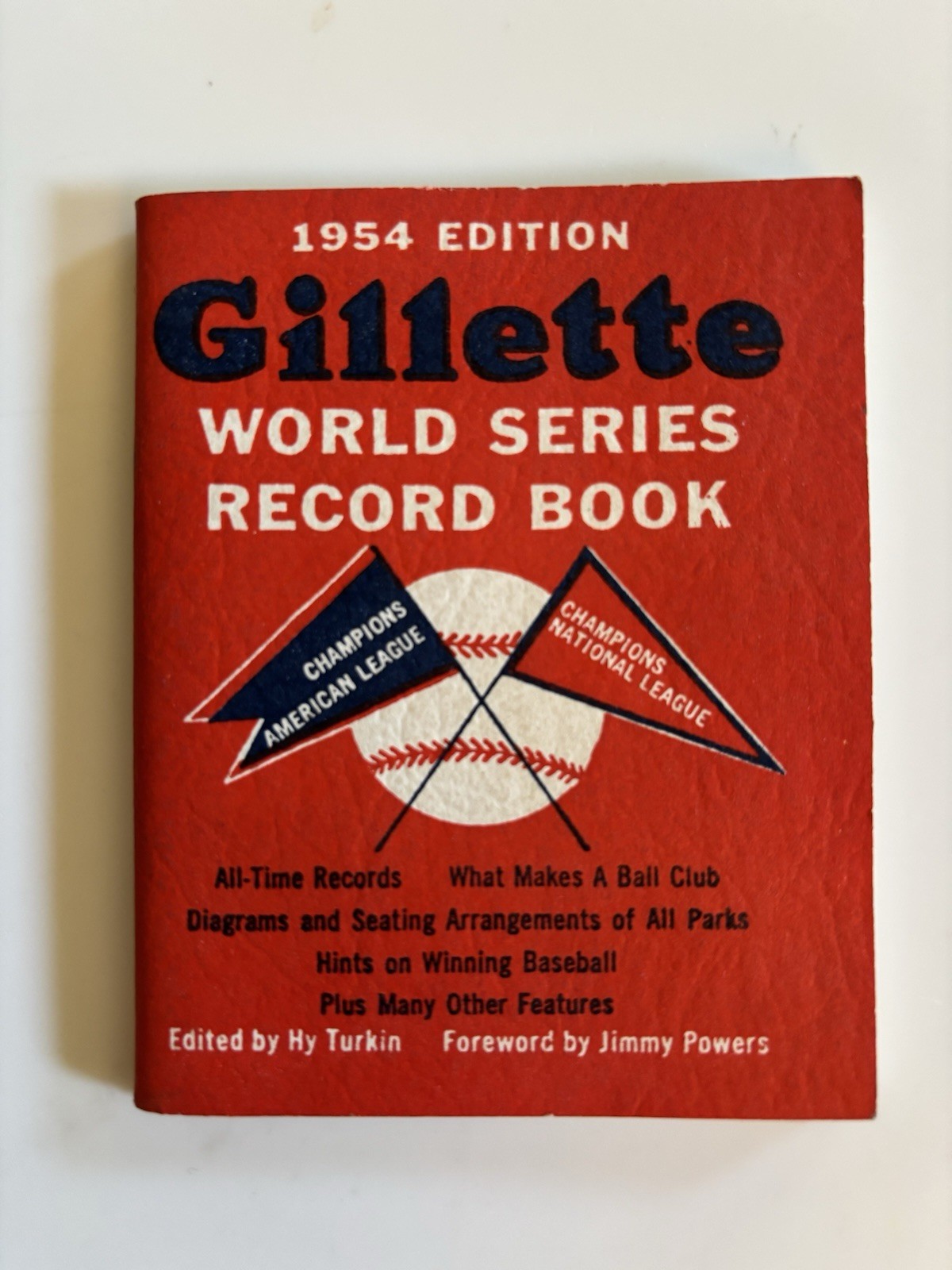 Vintage 1954 Edition of Gillette World Series Record Book MLB Baseball