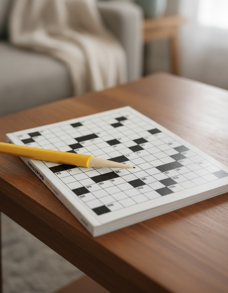 Large Print Crossword Puzzles Book for Adults, Medium-Hard, Solutions, 2023