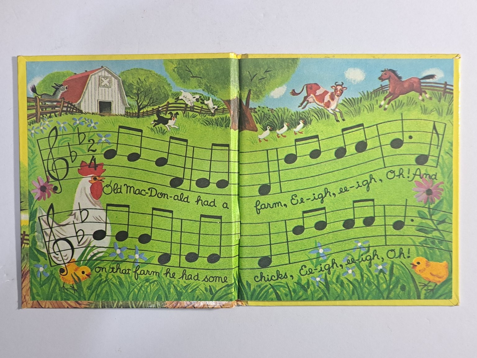 Old MacDonald Had a Farm 1975 Whitman Tell-A-Tale Book Illustrated
