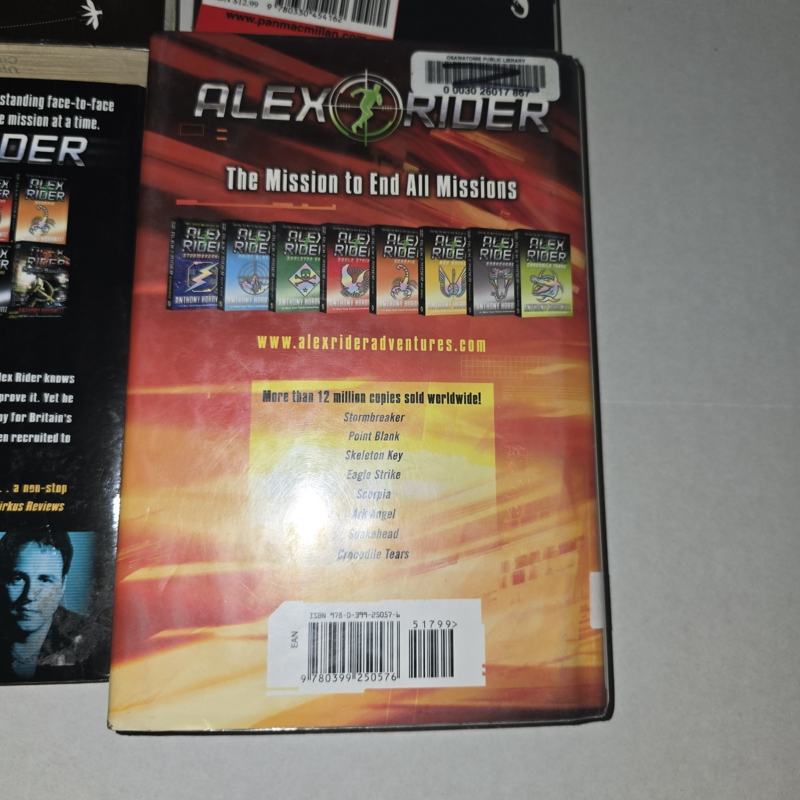 COMBO:Alex Rider Book Set/STORM Book Set Lot Of 8 Anthony Horowitz and E.L Young