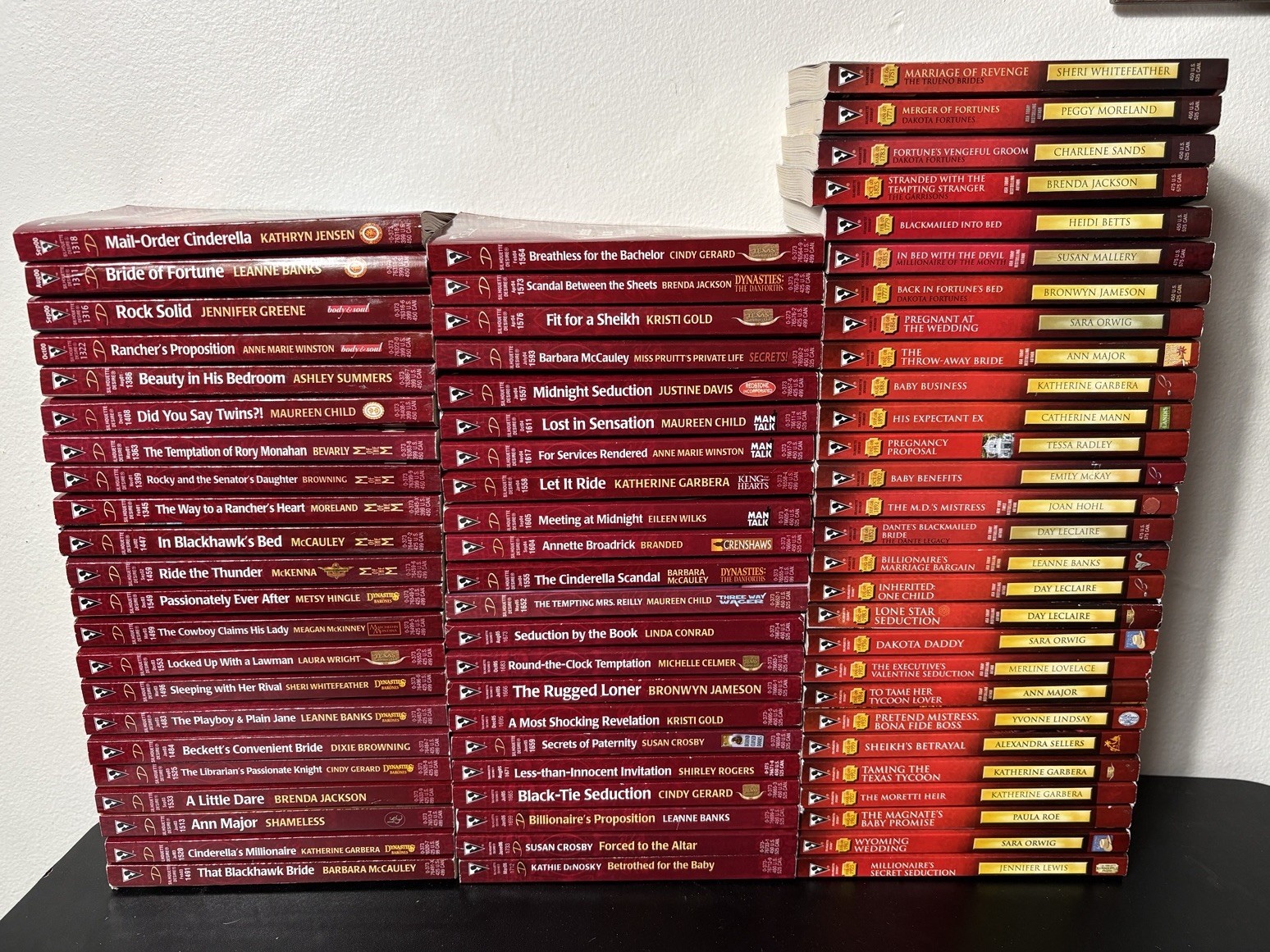 Silhouette Desire Romance Book Lot of 72 PB Romance Novels, 2000-2009