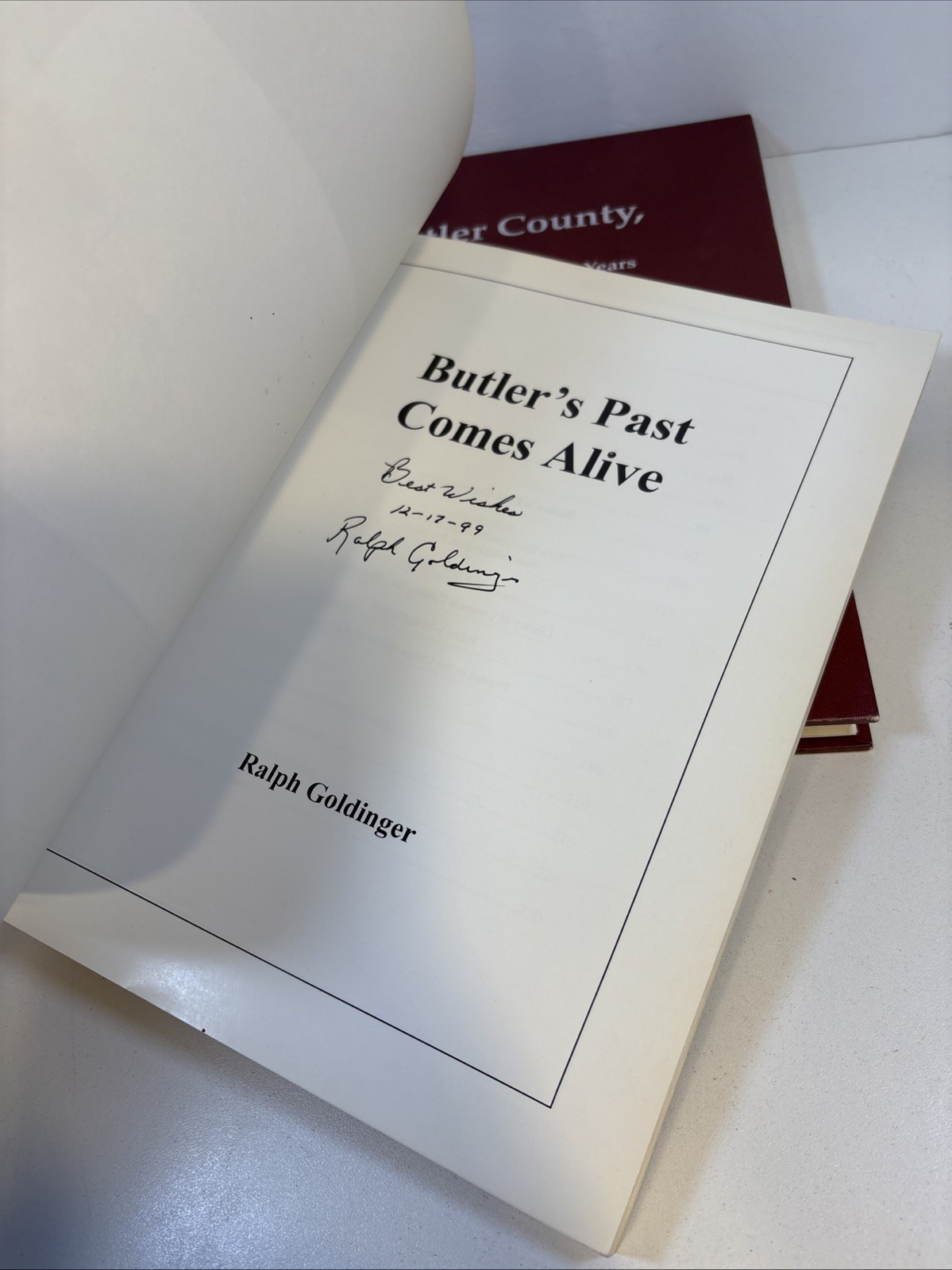 Butler County, The Second Hundred Years & Butler’s Past Comes Alive – Goldinger