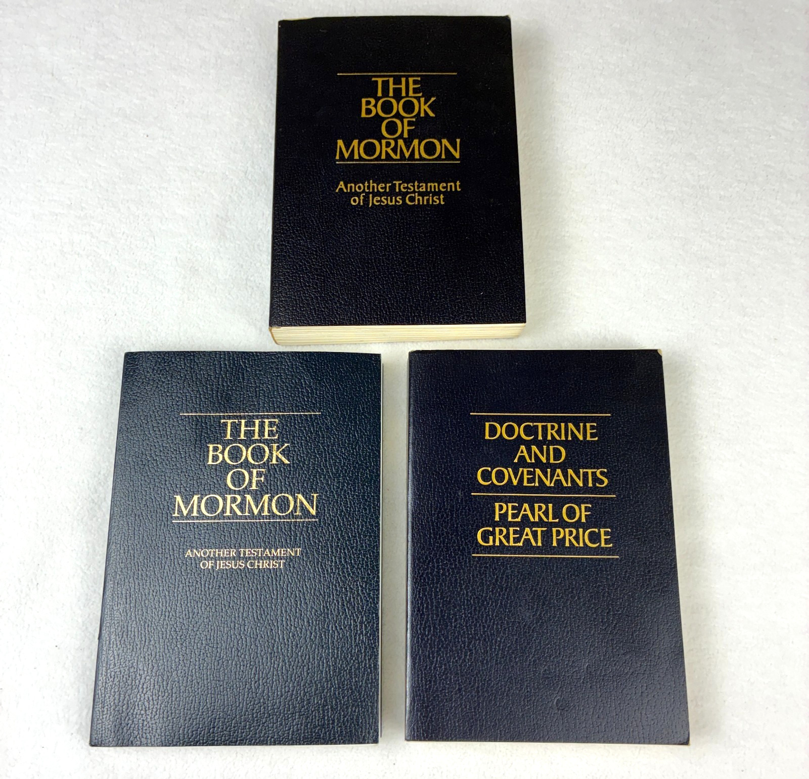 Lot of 3 The Book of Mormon Another Testament of Jesus & Doctrine & Covenants