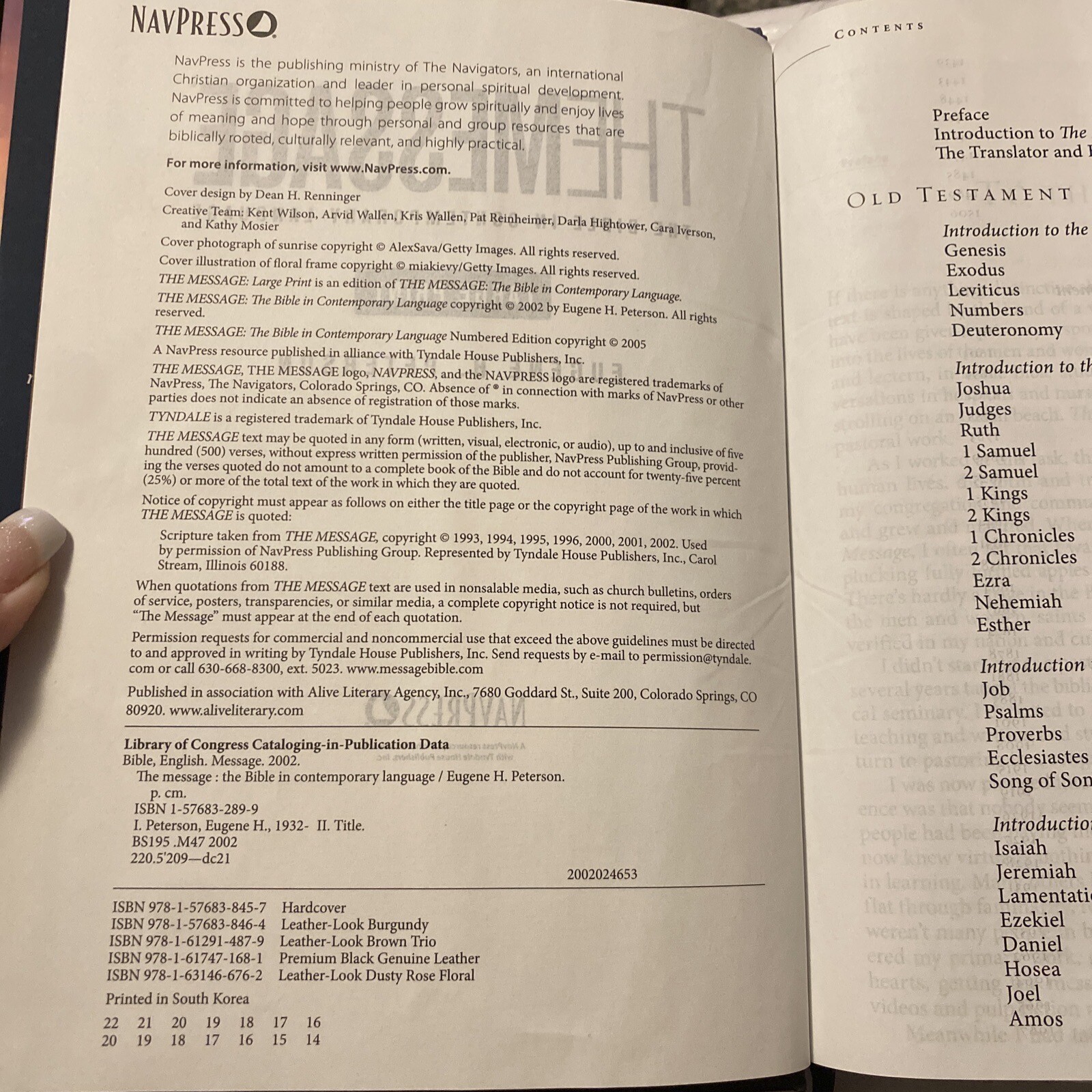 The Message Large Print Numbered Edition – NAVPRESS