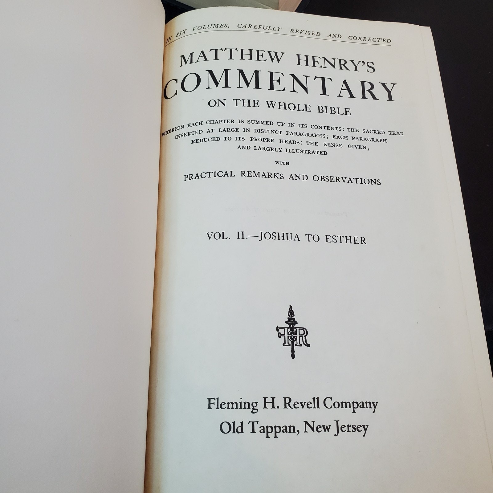 Matthew Henry Commentary on the Whole Bible Vol. 2-6 Lot Fleming H. Revell READ