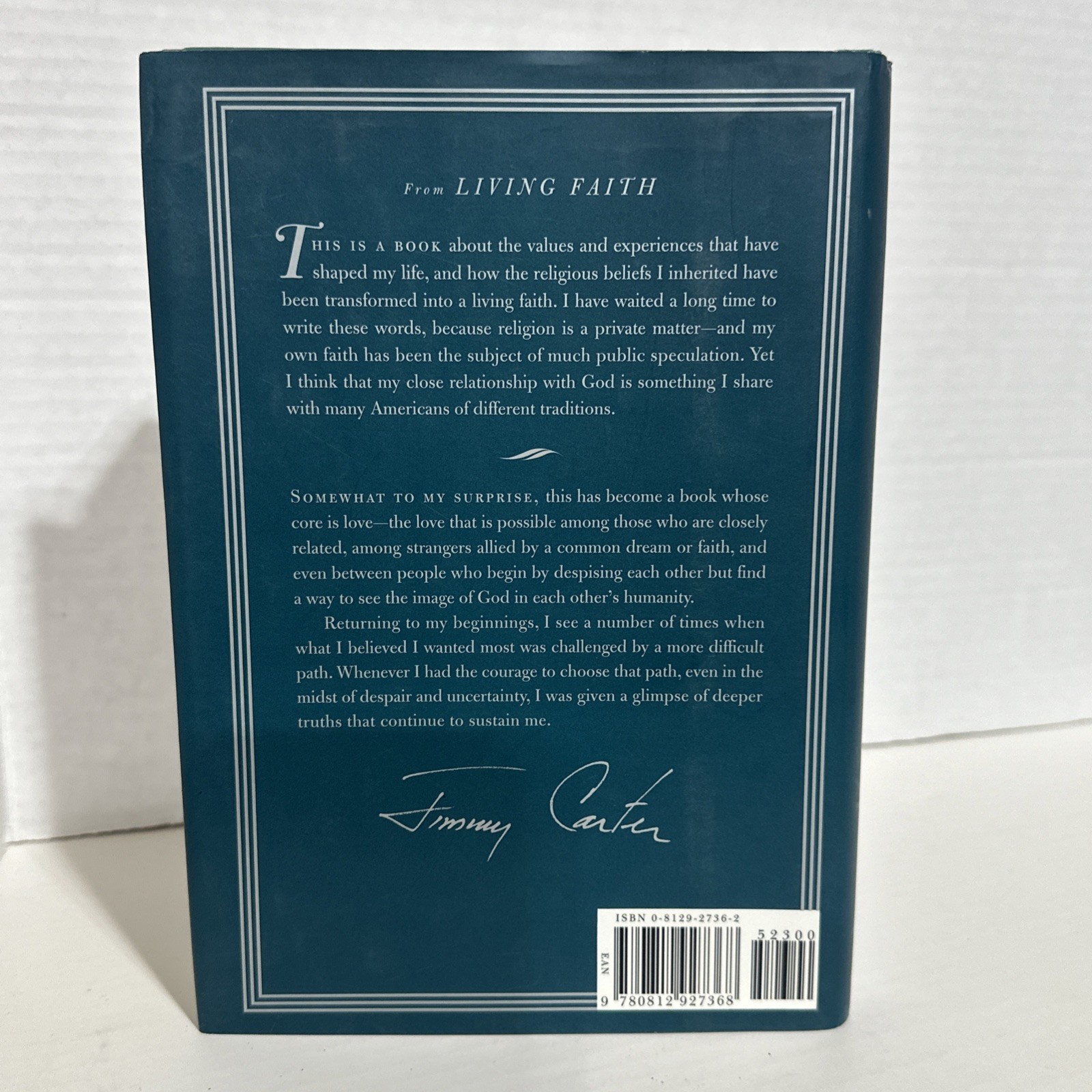 Jimmy Carter SIGNED! Living Faith 1996 1st Edition Hardcover Nice!