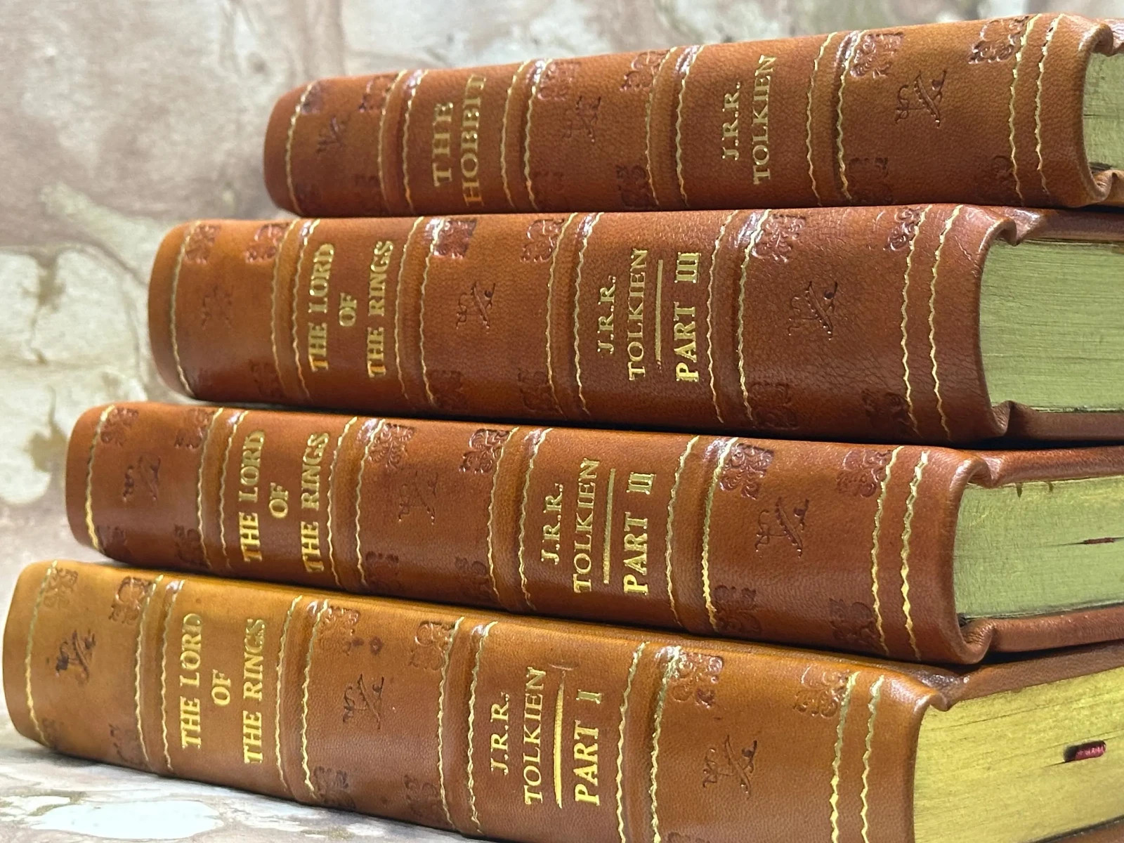 Lord of the Rings and The Hobbit JRR Tolkien Series Leather Bound Edition