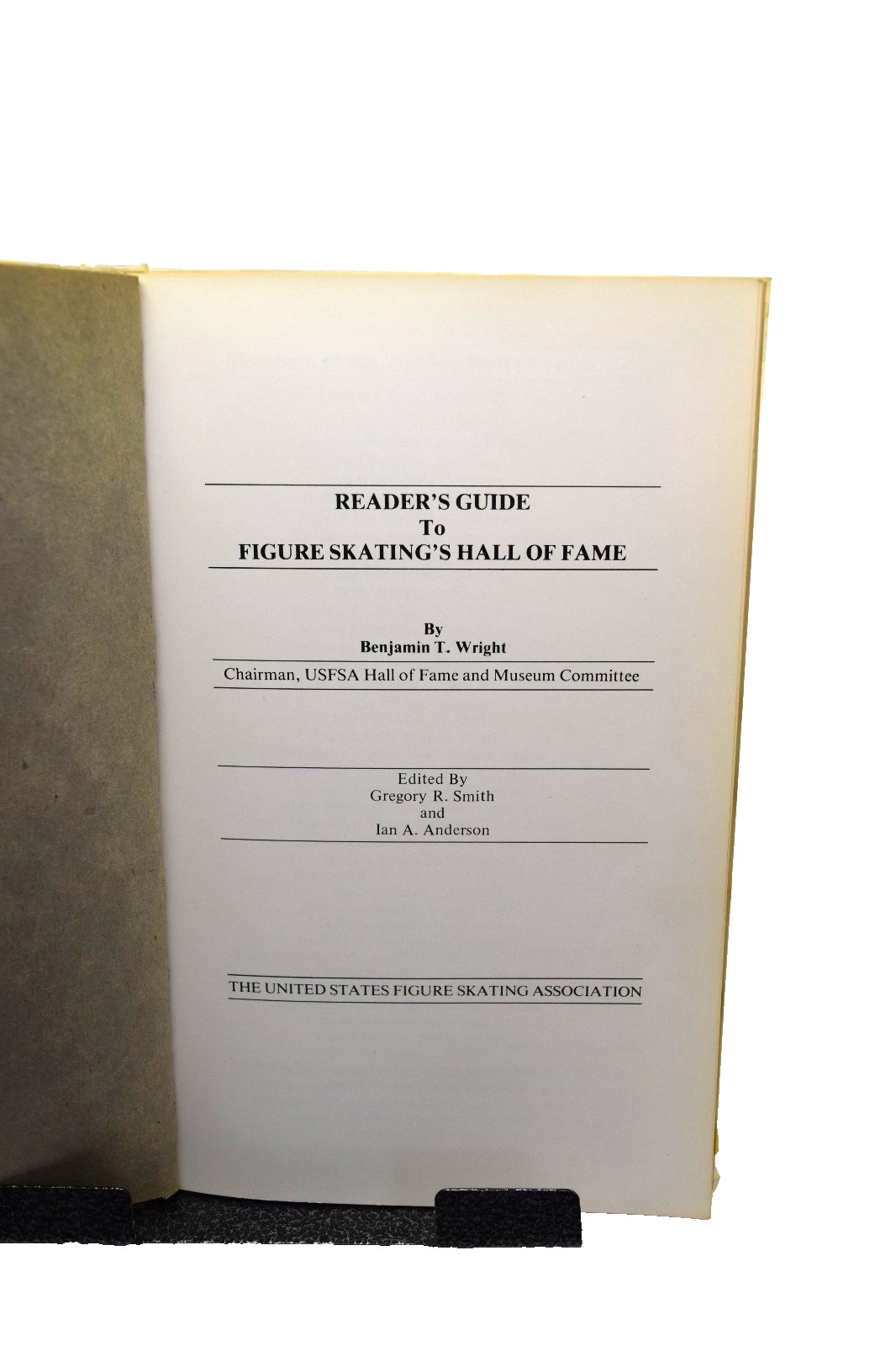 Reader’s Guide to Figure Skating’s Hall of Fame, Benjamin T. Wright, very rare