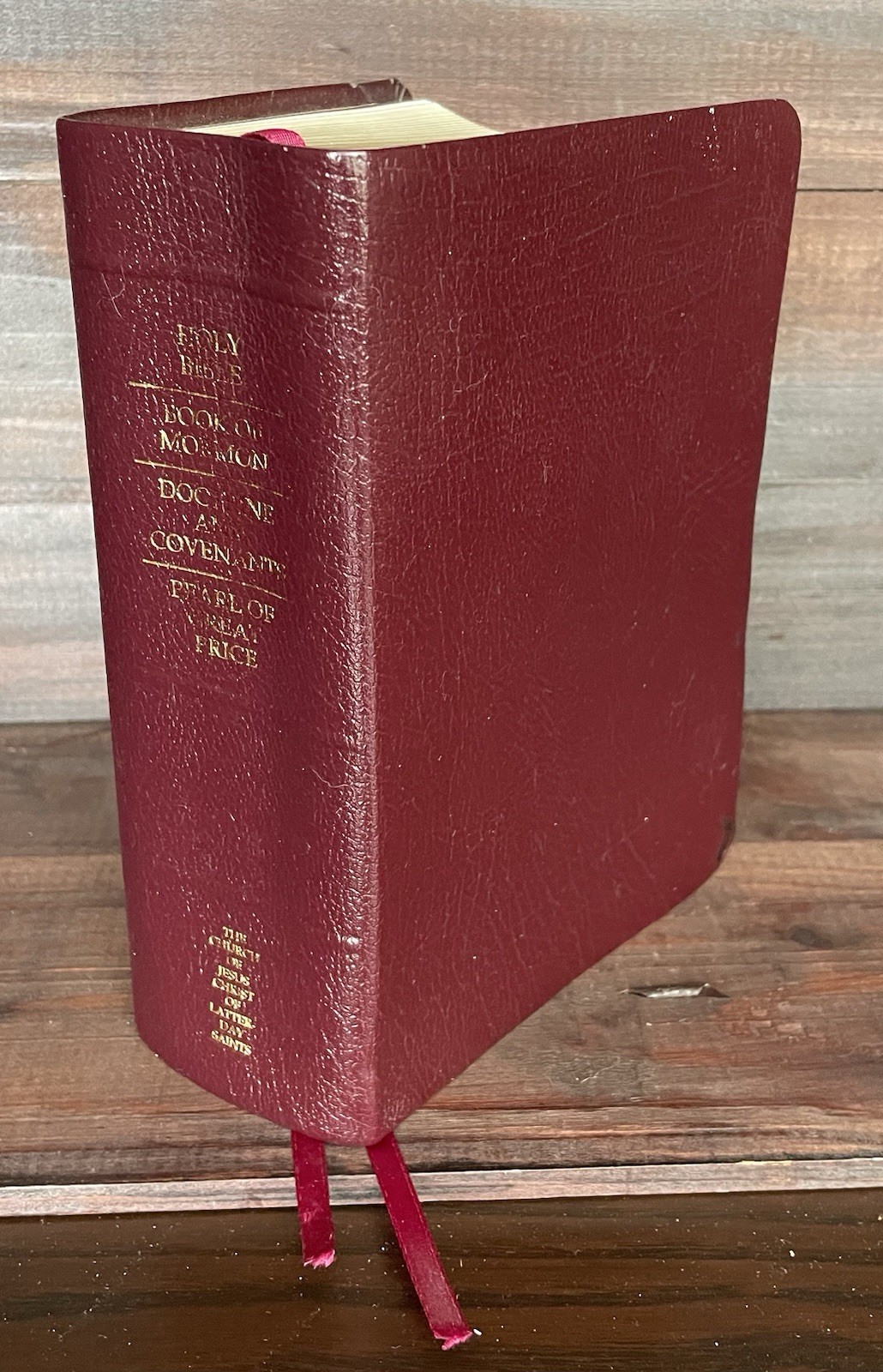 Quad Holy Bible Book Mormon Doctrine Covenants Pearl Great Price Leatherette LDS