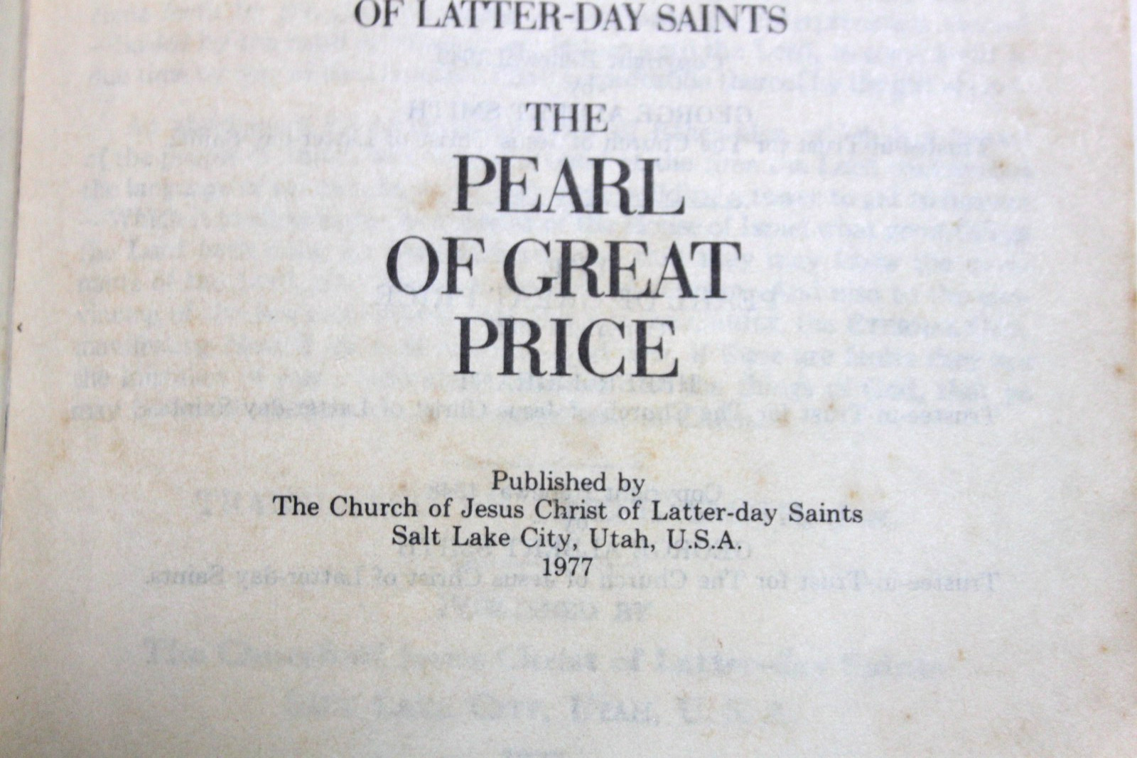 1977 LDS Indexed Book Of Mormon Doctrine Covenants Pearl Of Great Price Black