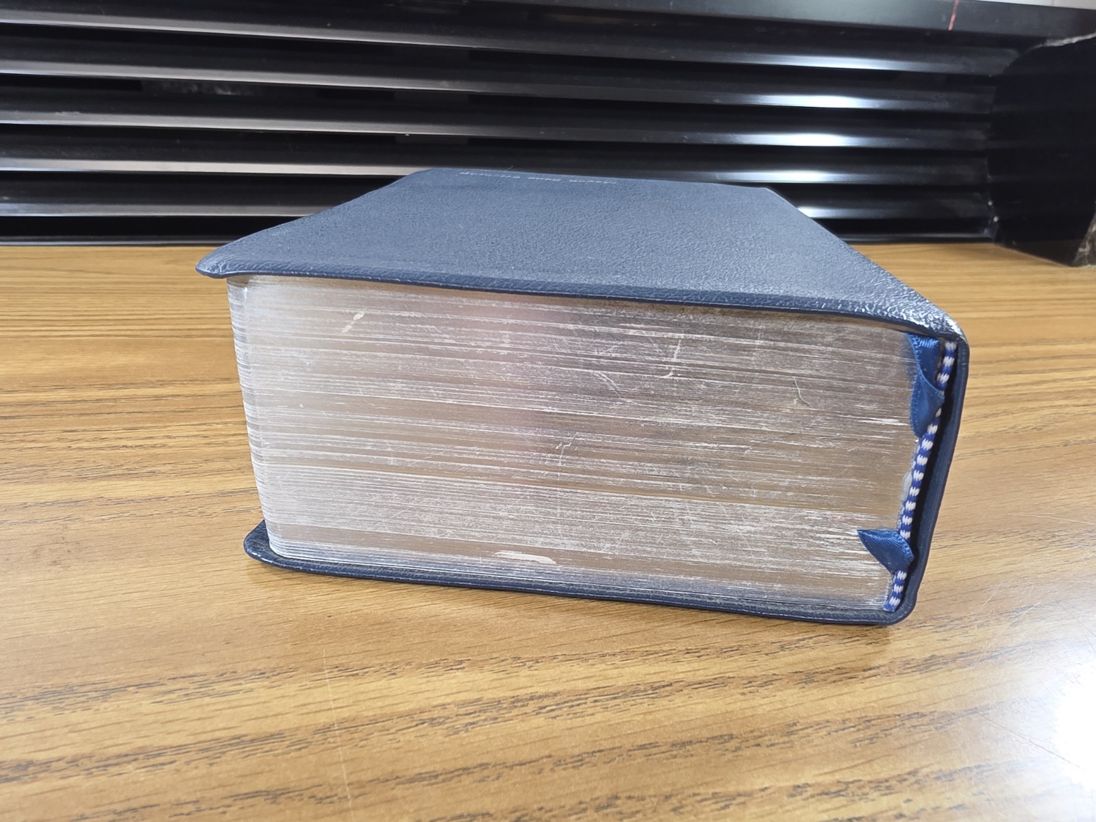LDS Quad Scriptures Blue 2003 Leather 7-1/2 X 5-1/2” Indexed
