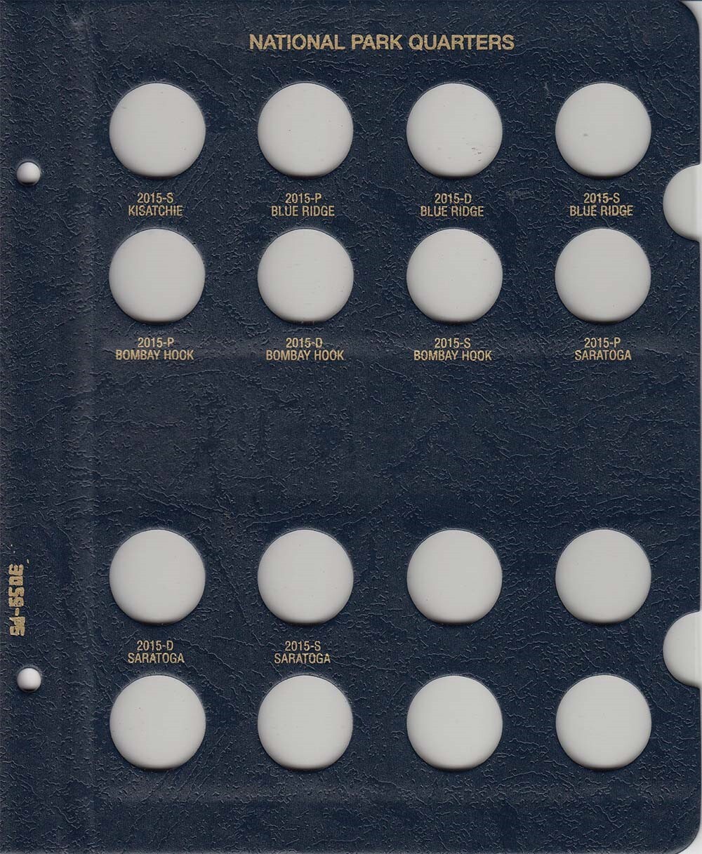 2 Whitman Coin Albums For Collection of US National Parks Quarters 2010 2021
