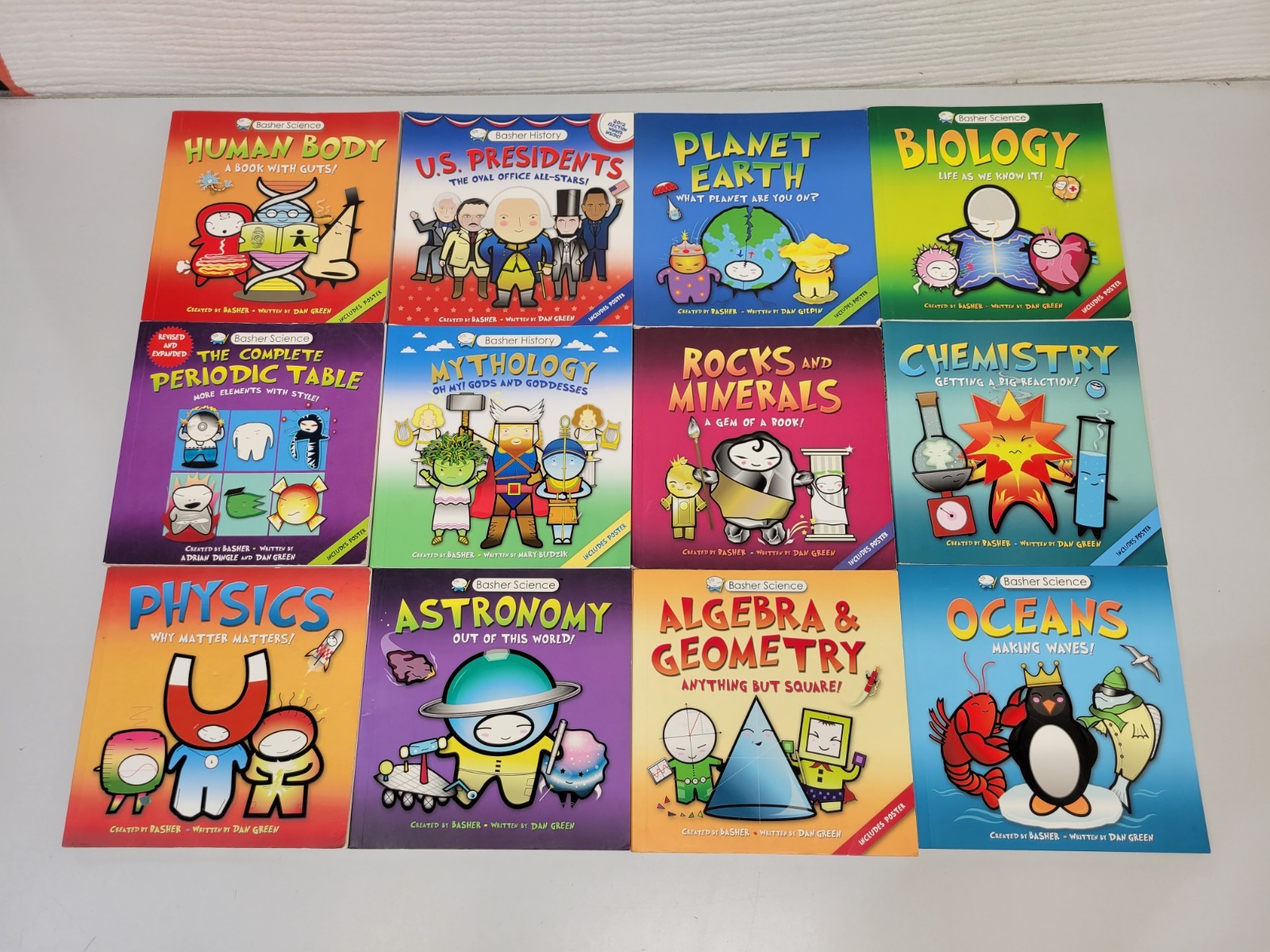 Lot of 12 Basher Science History Educational Books Kingfisher Homeschool Teacher