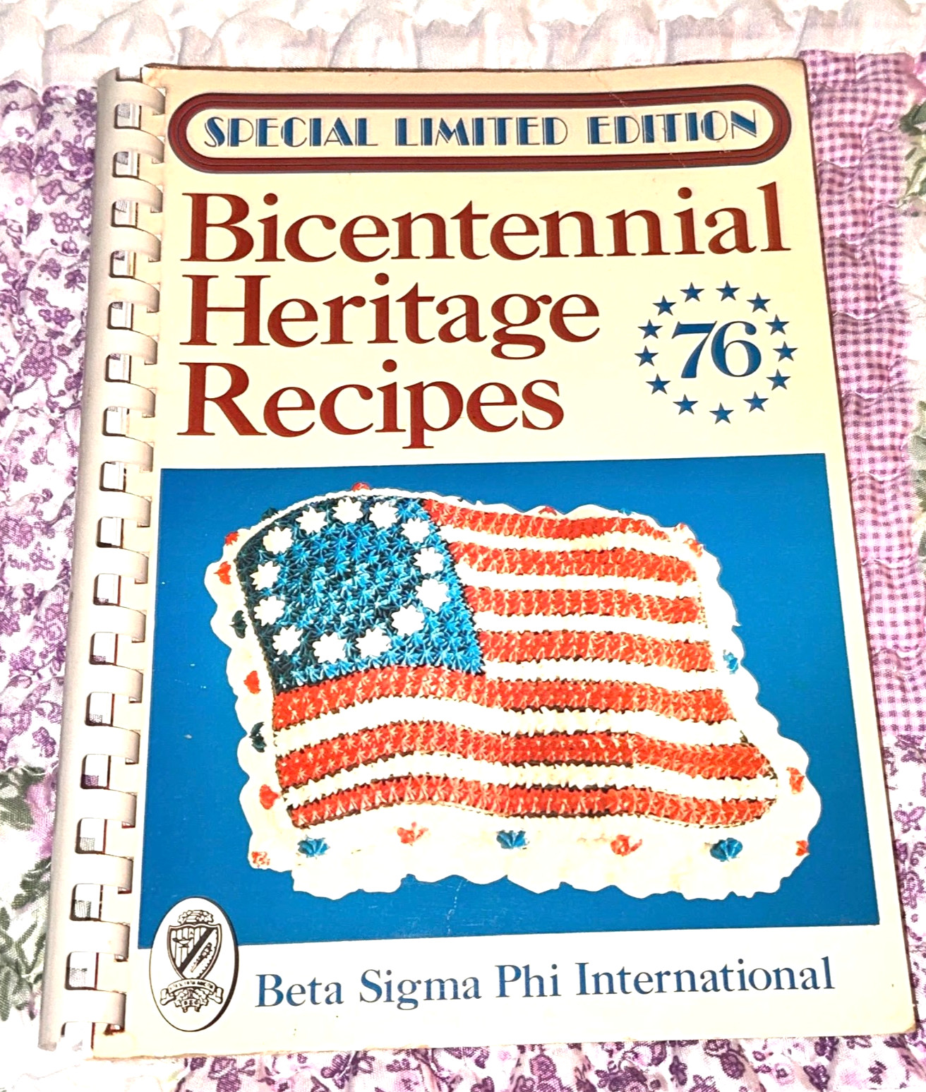Vtg Cookbook Bicentennial Heritage Recipes Beta Sigma Phi International 1976