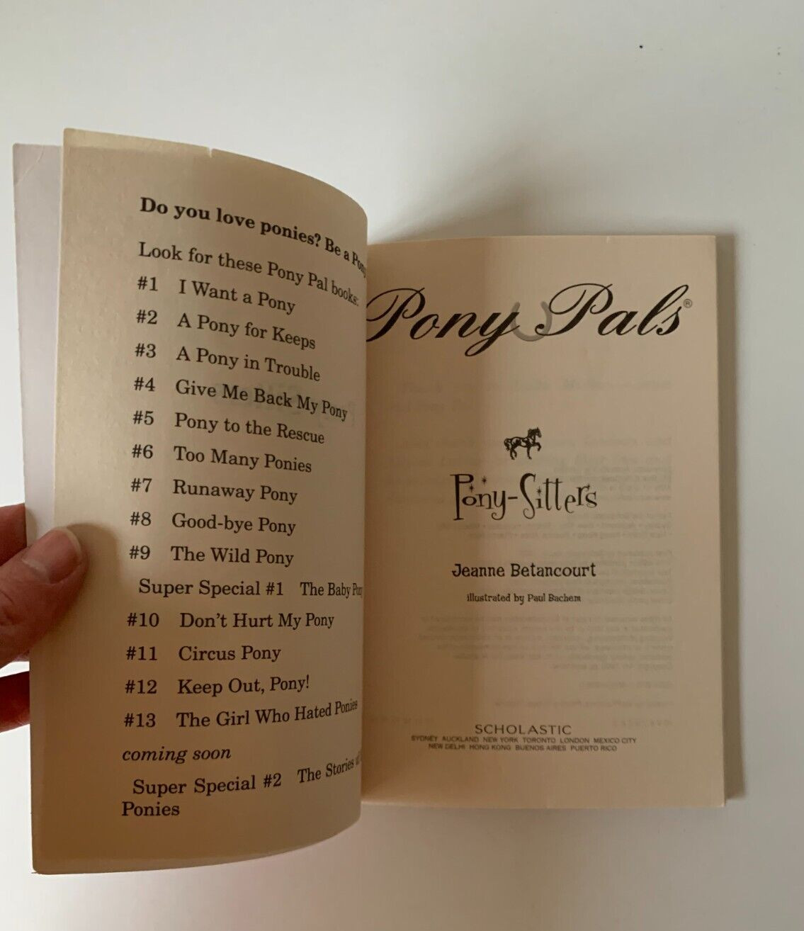 JEANNE BETANCOURT Pony-Sitters PONY PALS 14 Children’s Horse Book