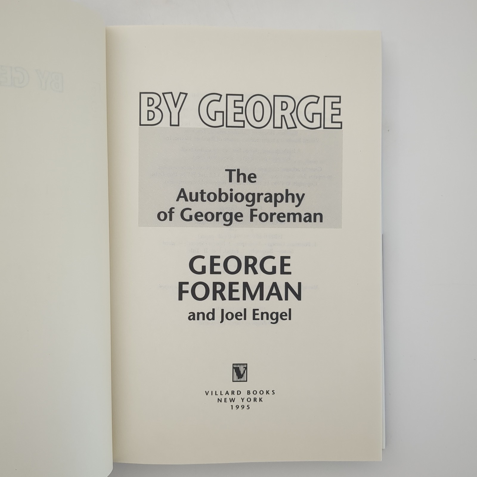 By George Autobiography Boxing Champion Hardcover Book George Foreman 1995