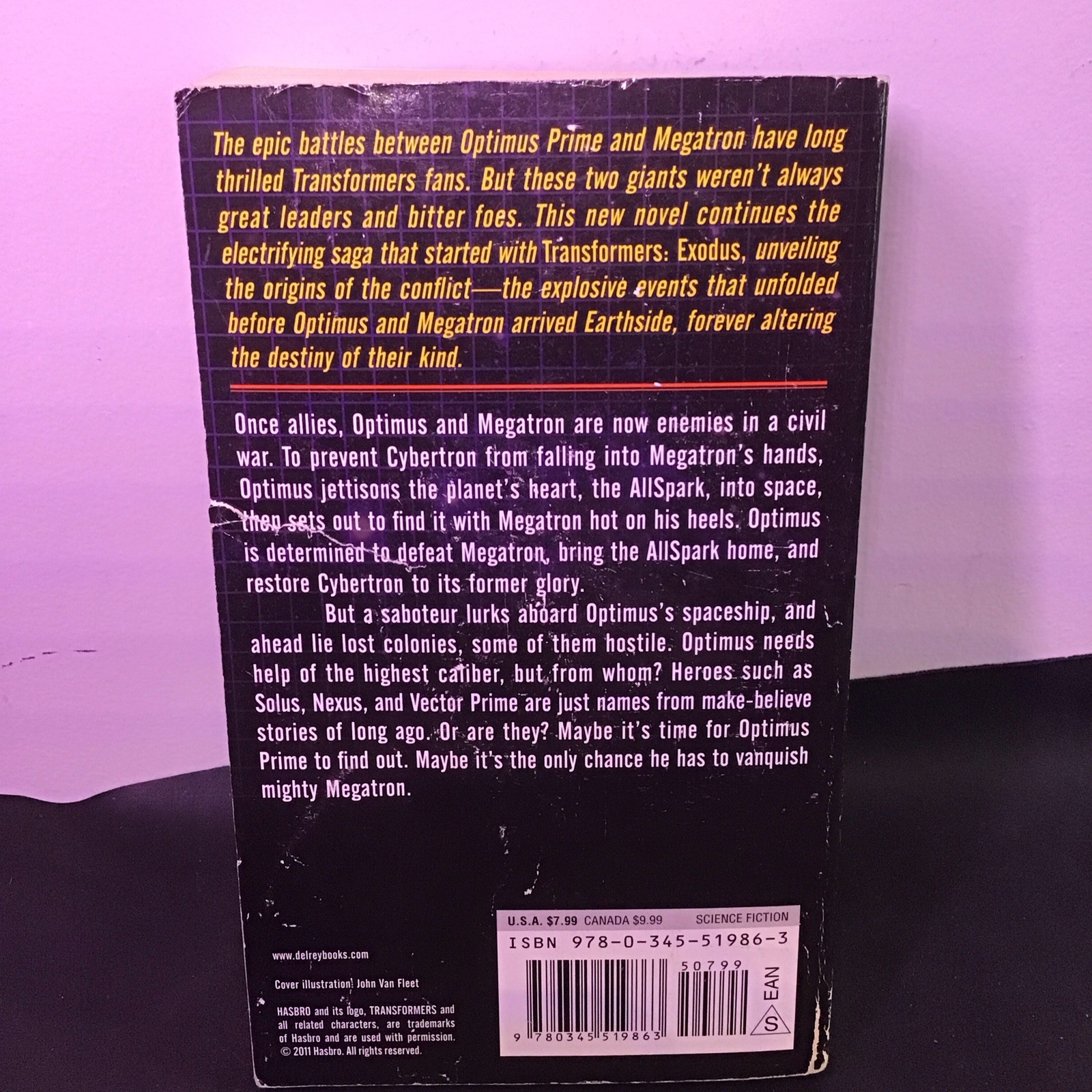 Transformers: Exiles by Alex Irvine Del Ray Books 2011 Mass Market Edition Fair