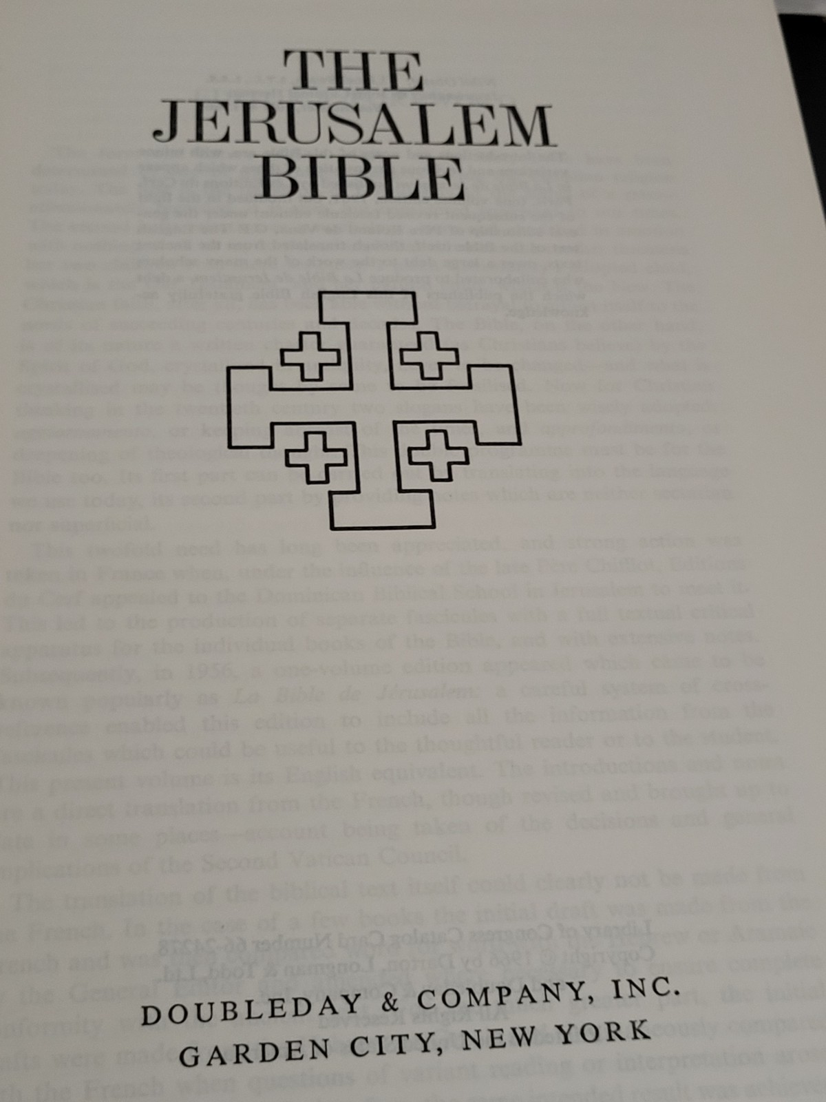 1966 THE JERUSALEM BIBLE w/ Slipcase Red Hardcover Doubleday Edition JRR Tolkien