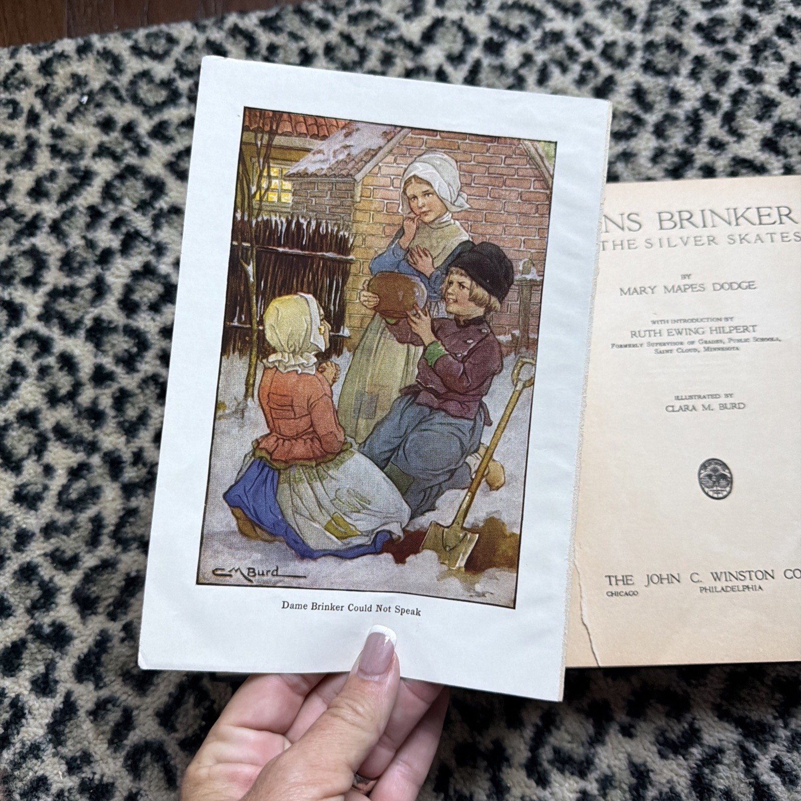 Mary Mapes Dodge Hans Brinker or the Silver Skates 1925 Antique hardcover