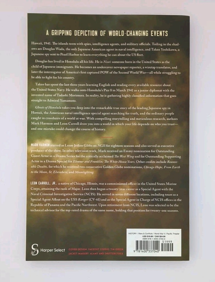 Ghosts of Honolulu by Leon Carroll Jr and Mark Harmon (2023) paperback edition