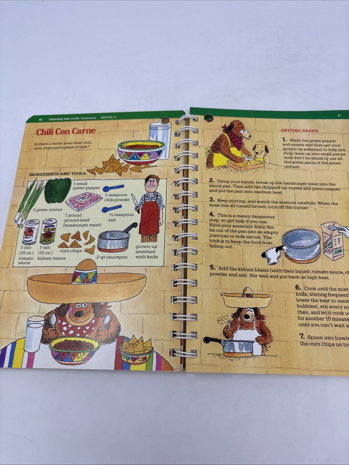 Kids Cooking : A Very Slightly Messy Manual by Klutz Editors (1987) Spiral Bound