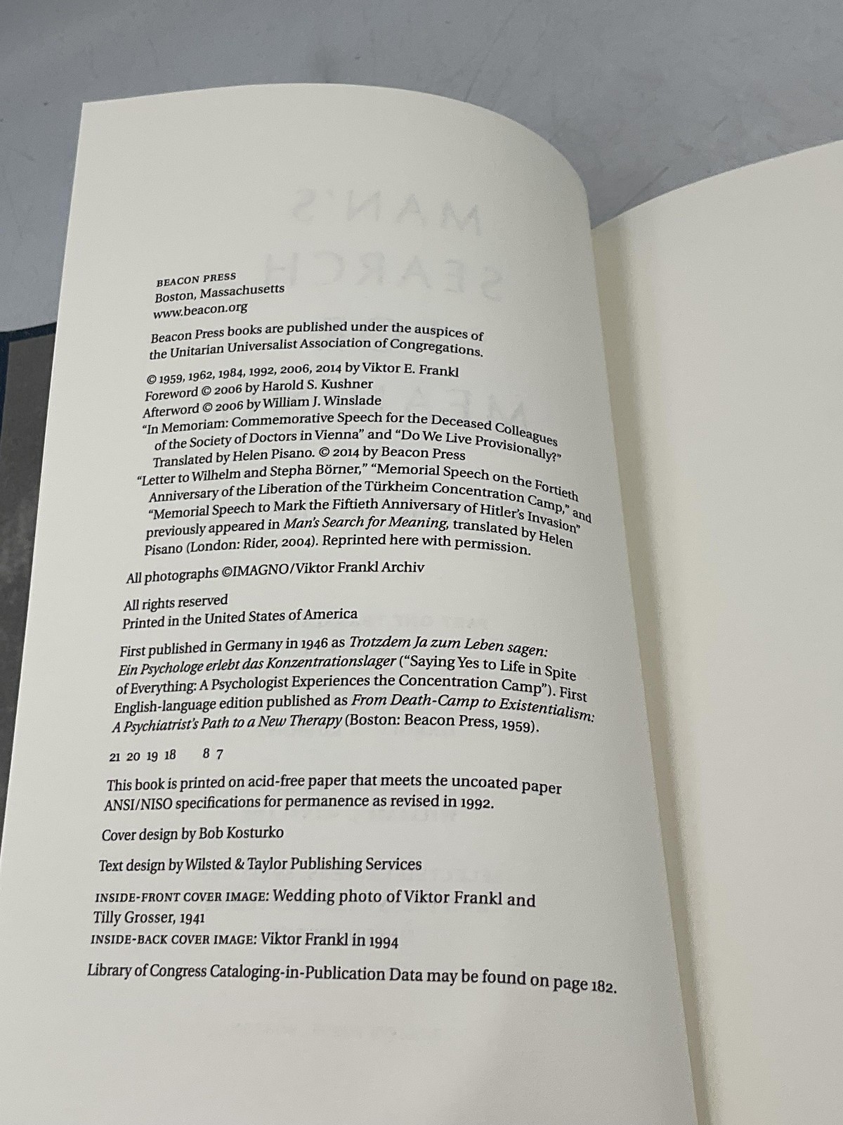 Man’s Search For Meaning Viktor E. Frankl 2014 Hardcover