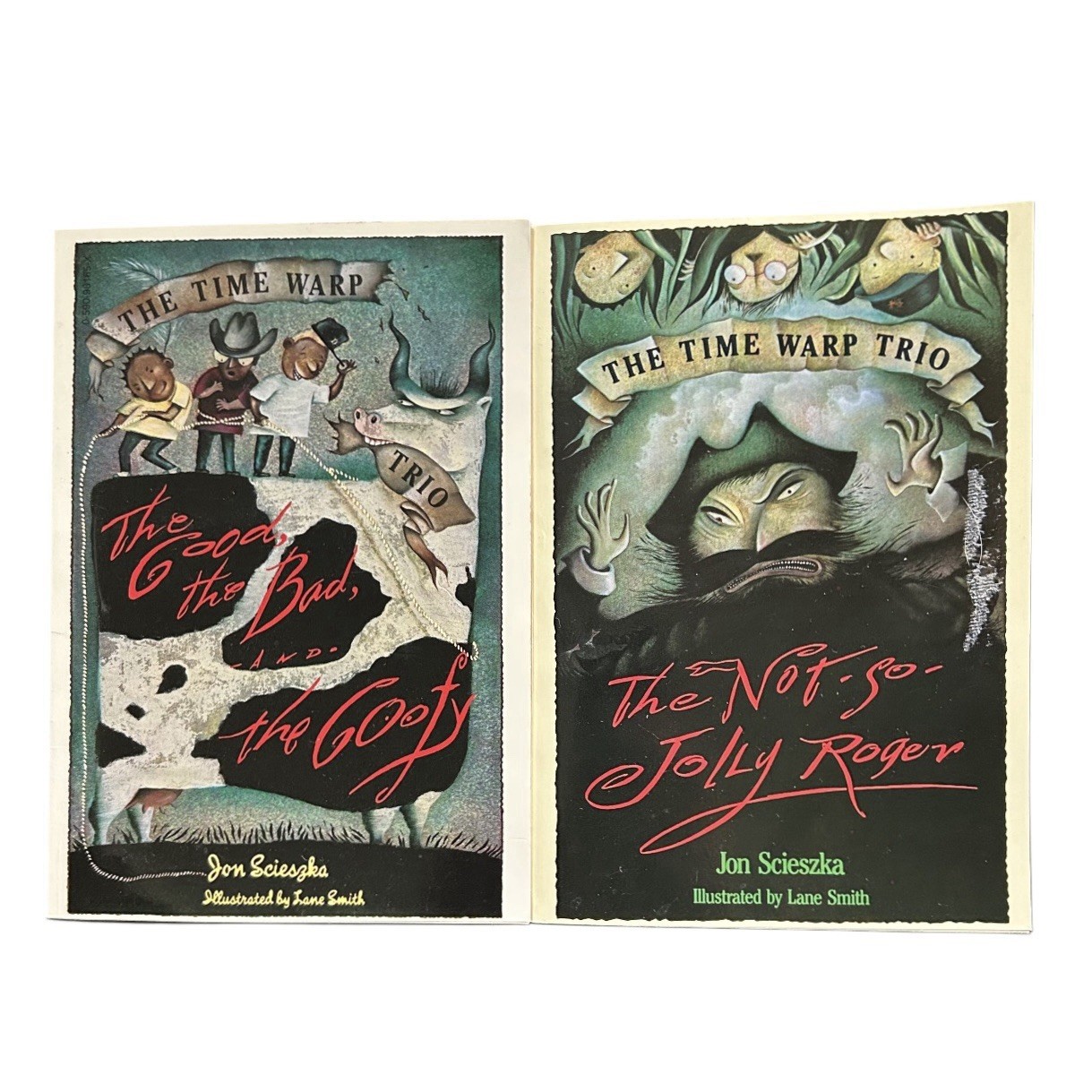 Time Warp Trio Books Set Of 2 Paperback Lot Jon Scieszka Vintage 1990’s