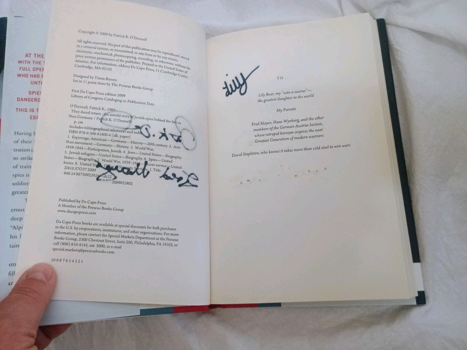 They Dared Return SIGNED by Patrick K. O’Donnell, Fred Mayer & Lilly O’Donnell