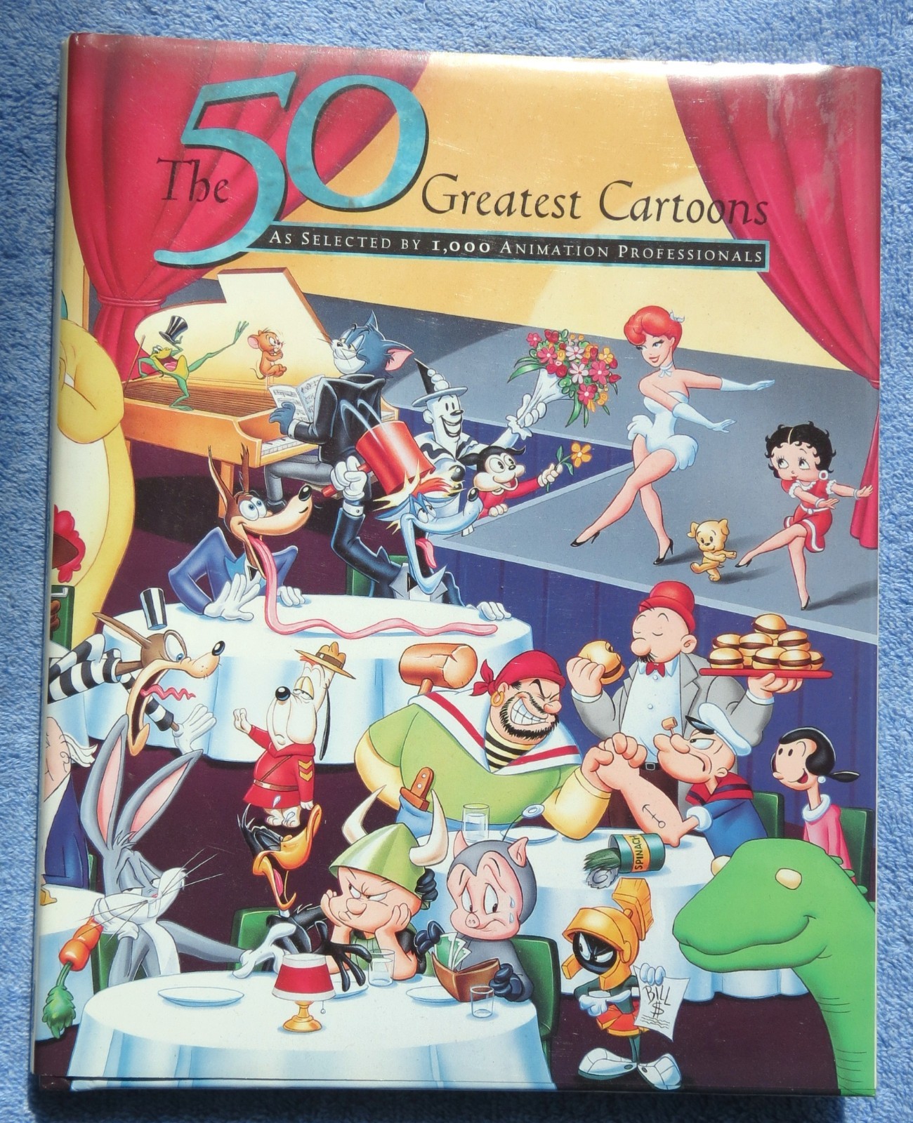 Vintage 1998 ‘The 50 Greatest Cartoons’ Hardcover Book with Sleeve Cover *EX-LN*