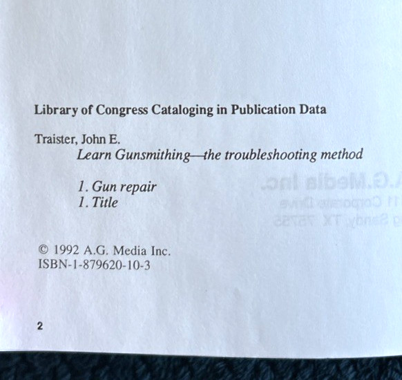 Gunsmithing Books Learn Troubleshooting Method & Practical by American Gunsmith
