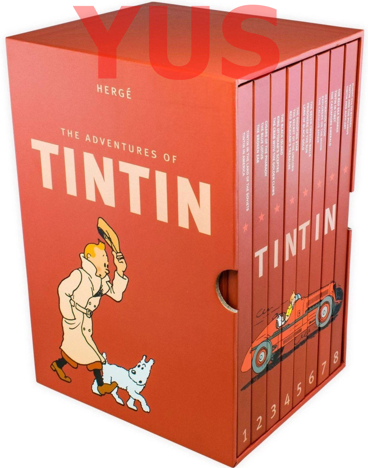 The Adventures Tintin Slipcase Collection 1-8 Full Set of Children’s Comics