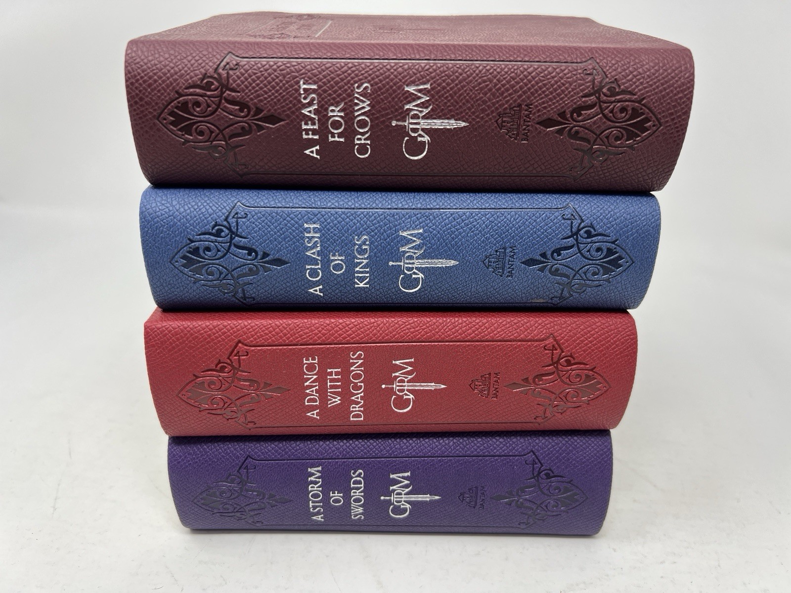 George RR Martin Game Of Thrones A Song Of Ice And Fire 4 of 5 Leather Books