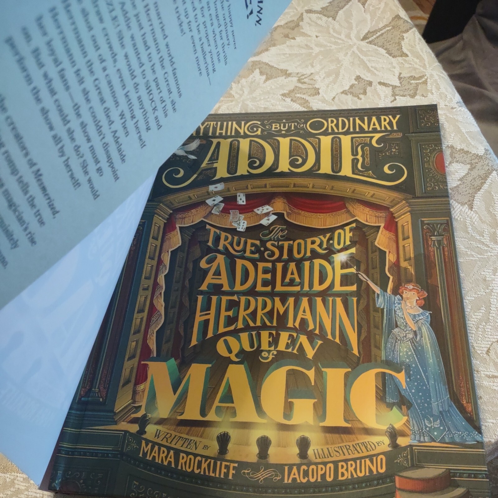 The True Story of Adelaide Herrmann Queen of Magic by Mara Rockliff HCDJ 1st Ed
