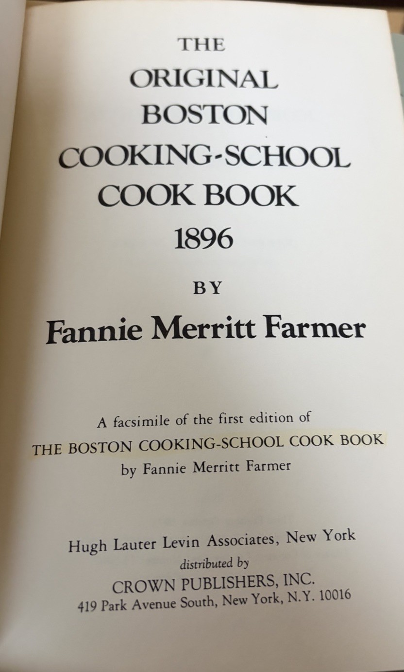 The Original Boston Cooking-School Cook Book 1896 by Farmer, Fannie Merritt 1973