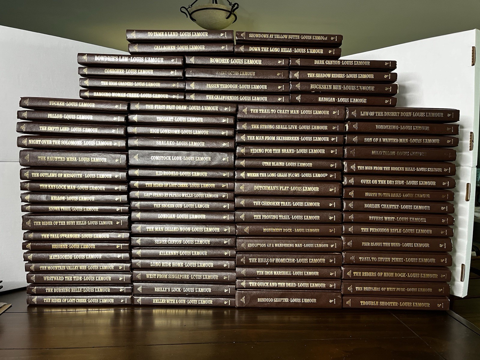 The Louis L’Amour Collection Leatherette Hardcover Books (Sold Individually)