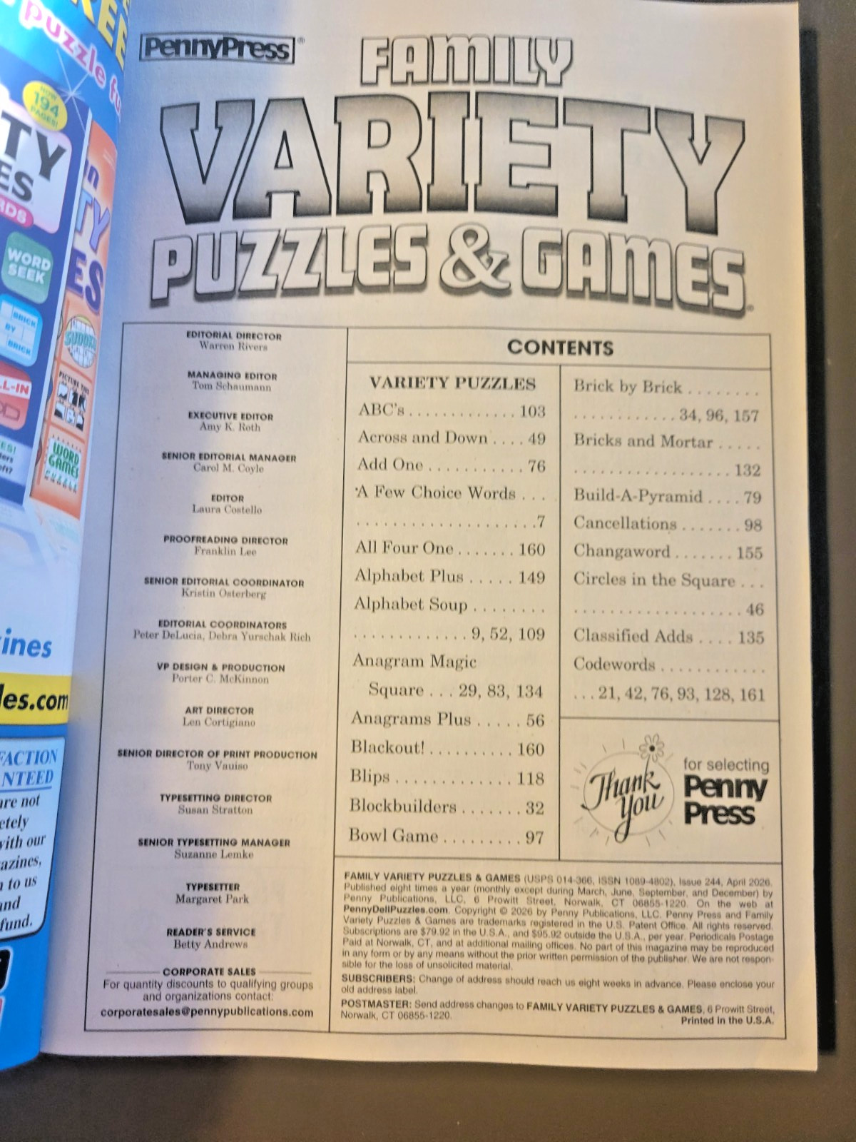 Lot of 2 Family Variety Puzzles & Games by Penny Press – Over 385 Puzzles Each!