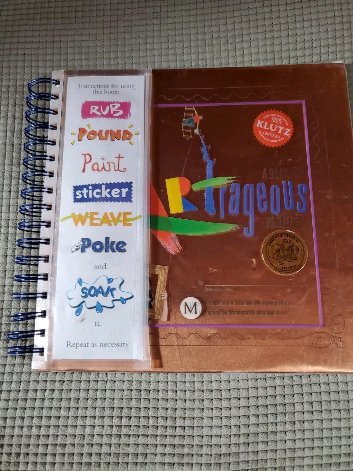 A Book of Artrageous Projects (A Klutz Book) Hardcover NEW