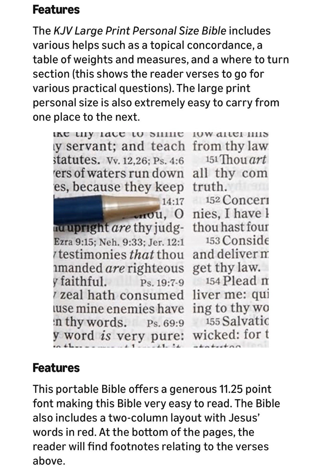KJV MAGNETIC CLOSURE INDEXED LARGE PRINT(11.25pt) Black Leathrsft Personal Bible